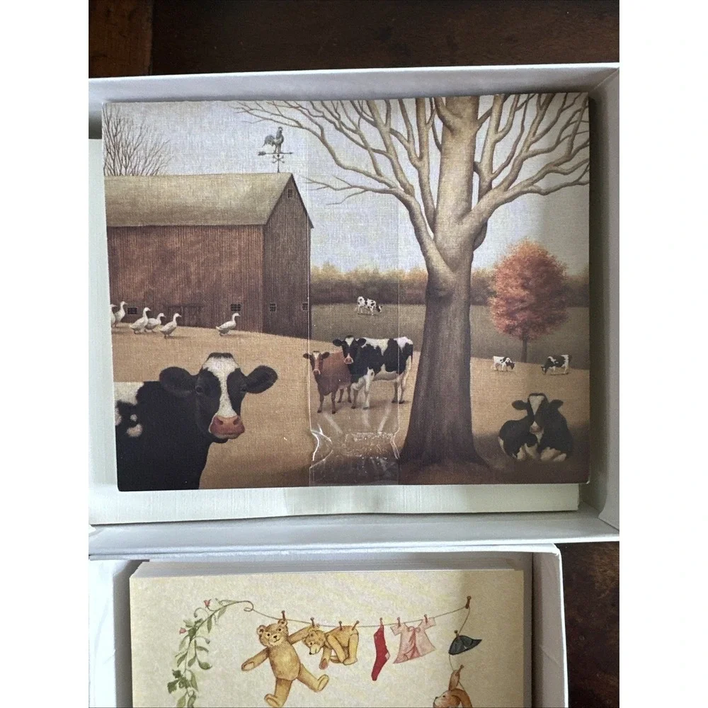 VTG Main Street Press Note Cards Ellen Stouffer 2 Box Set  13 Ct New w Envelopes